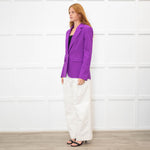 Me + Em Purple Straight Fit Blazer