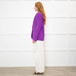 Me + Em Purple Straight Fit Blazer