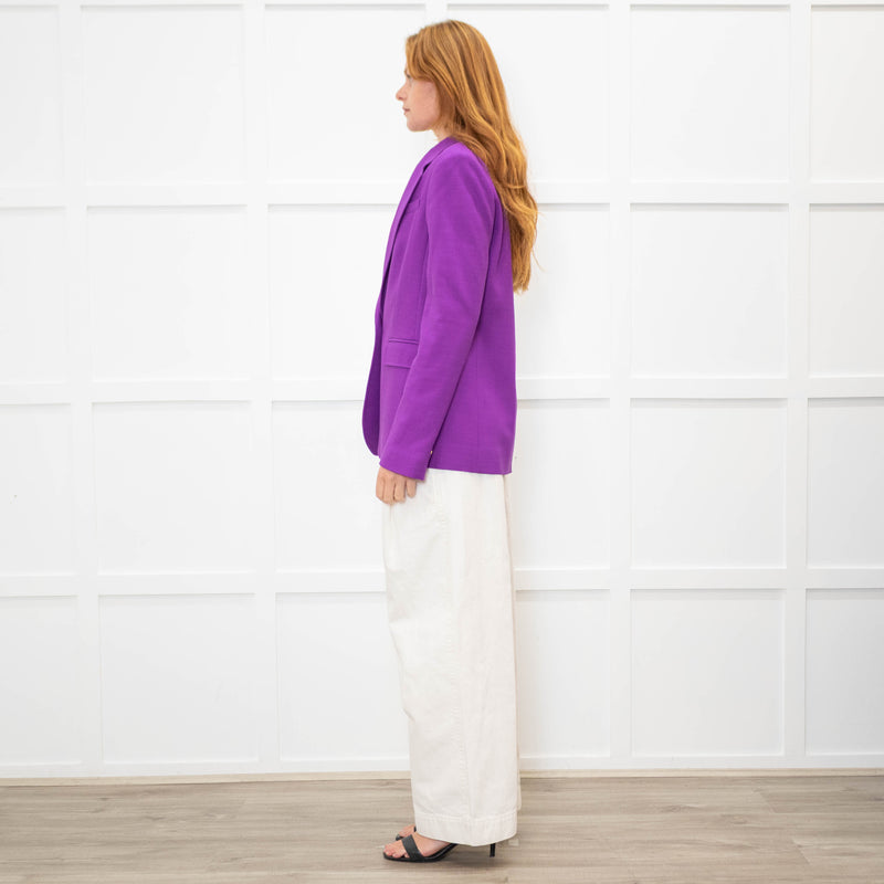 Me + Em Purple Straight Fit Blazer