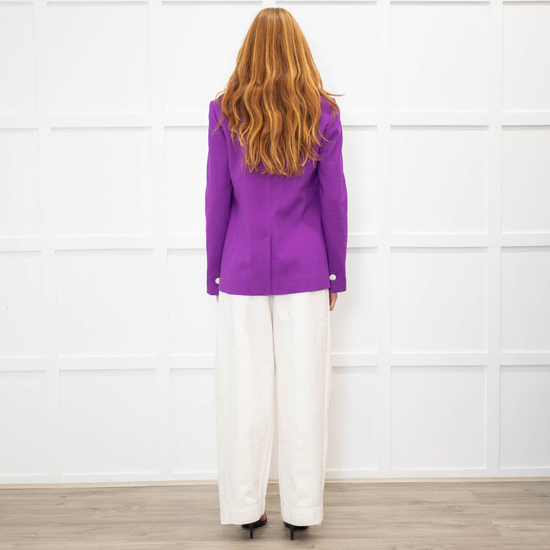 Me + Em Purple Straight Fit Blazer