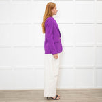 Me + Em Purple Straight Fit Blazer