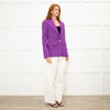 Me + Em Purple Straight Fit Blazer