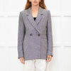 Anine Bing Black & White Fishbone Blazer