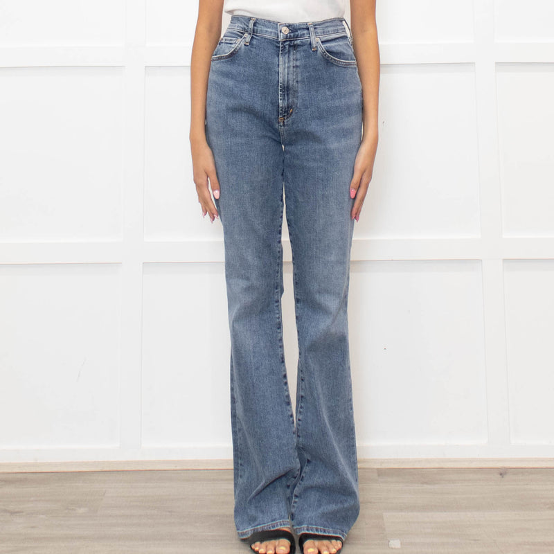 Citizens of Humanity Blue Denim Flared Jeans