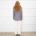 Anine Bing Black & White Fishbone Blazer