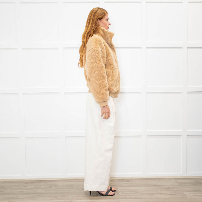 ALO Yoga Beige Sherpa Jacket