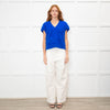 Me + Em Royal Blue Brushed Cashmere Vest Knit