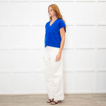 Me + Em Royal Blue Brushed Cashmere Vest Knit