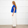 Me + Em Royal Blue Brushed Cashmere Vest Knit