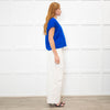 Me + Em Royal Blue Brushed Cashmere Vest Knit