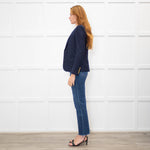 Saint Laurent Navy Blue Wool Tailored Blazer
