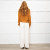 Luisa Cerano Brown Cashmere V Neck Sweater