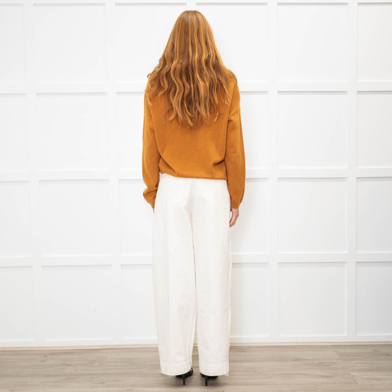Luisa Cerano Brown Cashmere V Neck Sweater