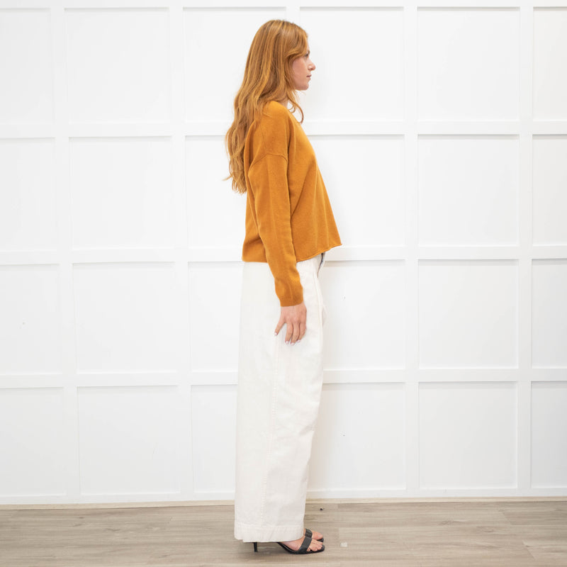 Luisa Cerano Brown Cashmere V Neck Sweater