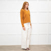 Luisa Cerano Brown Cashmere V Neck Sweater