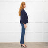 Saint Laurent Navy Blue Wool Tailored Blazer