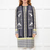 Etro Black, Yellow & White Patterned Shift Coat
