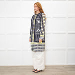 Etro Black, Yellow & White Patterned Shift Coat