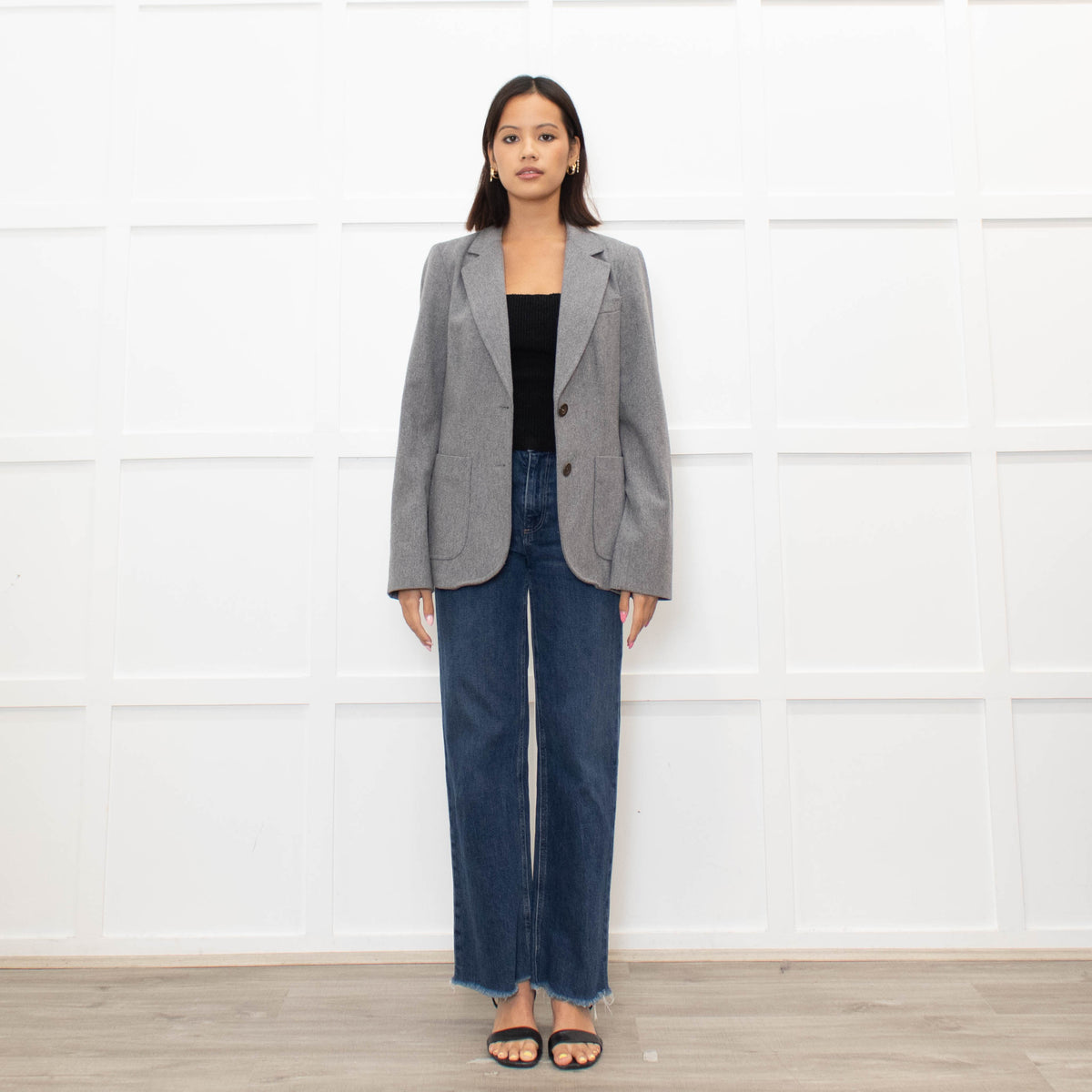 See By Chloe Grey Single Breasted Blazer