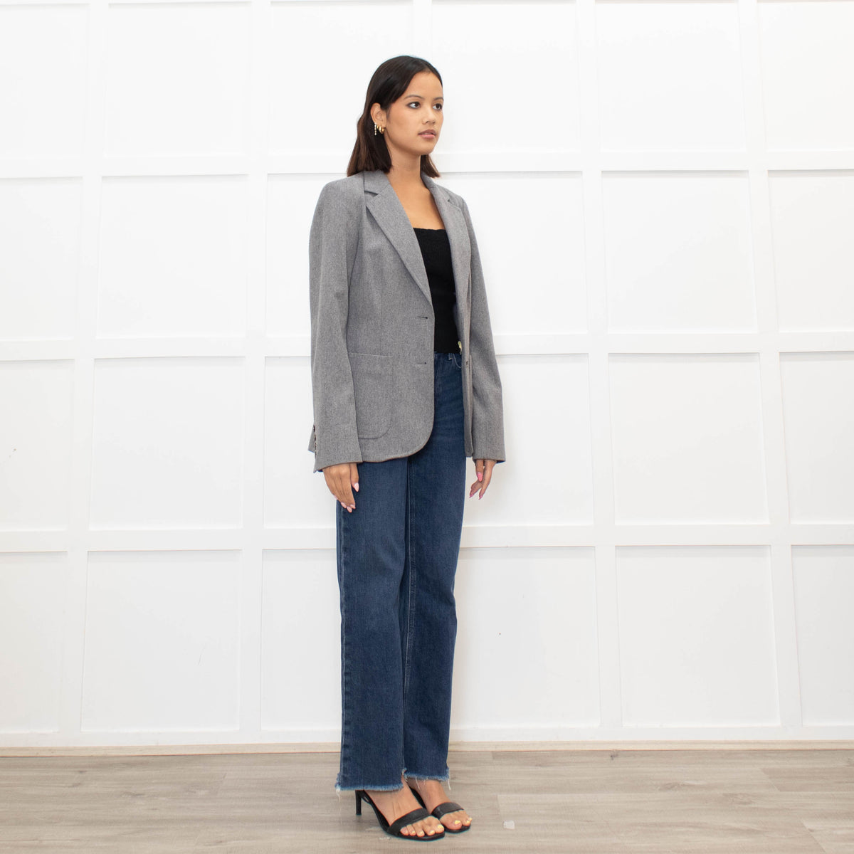 See By Chloe Grey Single Breasted Blazer