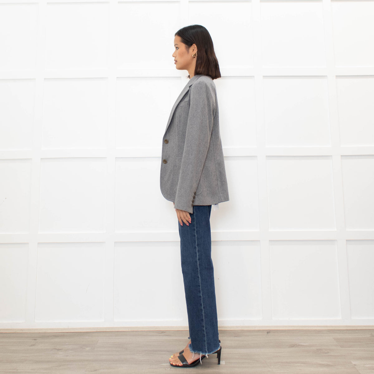 See By Chloe Grey Single Breasted Blazer