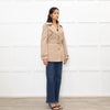Tods Beige Short Trench Coat With Belt