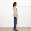 Tods Beige Short Trench Coat With Belt