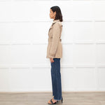 Tods Beige Short Trench Coat With Belt