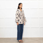 Claudie Pierlot Palm Print Wrap Cardigan