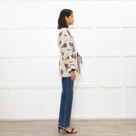 Claudie Pierlot Palm Print Wrap Cardigan
