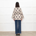 Claudie Pierlot Palm Print Wrap Cardigan
