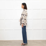 Claudie Pierlot Palm Print Wrap Cardigan