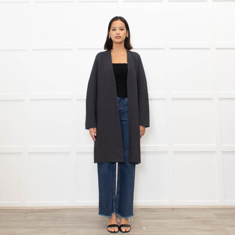 The White Company Charcoal Buttonless Cardigan