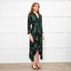 Ba&sh Black Green Frill Trim Midi Dress