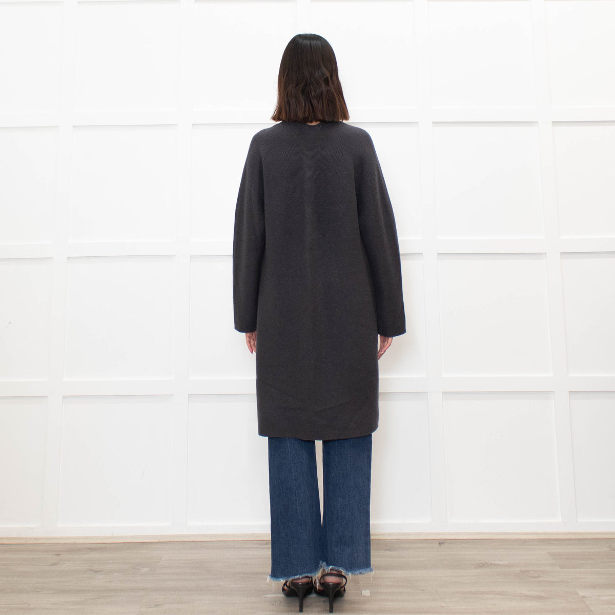 The White Company Charcoal Buttonless Cardigan