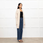 World of Nomads Beige Cashmere/Angora Mix Long Cardigan