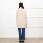World of Nomads Beige Cashmere/Angora Mix Long Cardigan