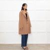 MaxMara Cucito A Mano Beige Wool Mix Short Coat
