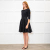 Maje Black Sequinned Fit And Flare Short Dress
