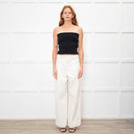Soeur Cream Devy Tailored White Jeans