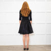 Maje Black Sequinned Fit And Flare Short Dress