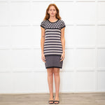 Weekend Max Mara Black Beige Sleeveless Knit Dress