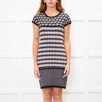 Weekend Max Mara Black Beige Sleeveless Knit Dress