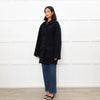 Toteme Navy Felted Wool Patch Pocket Shacket