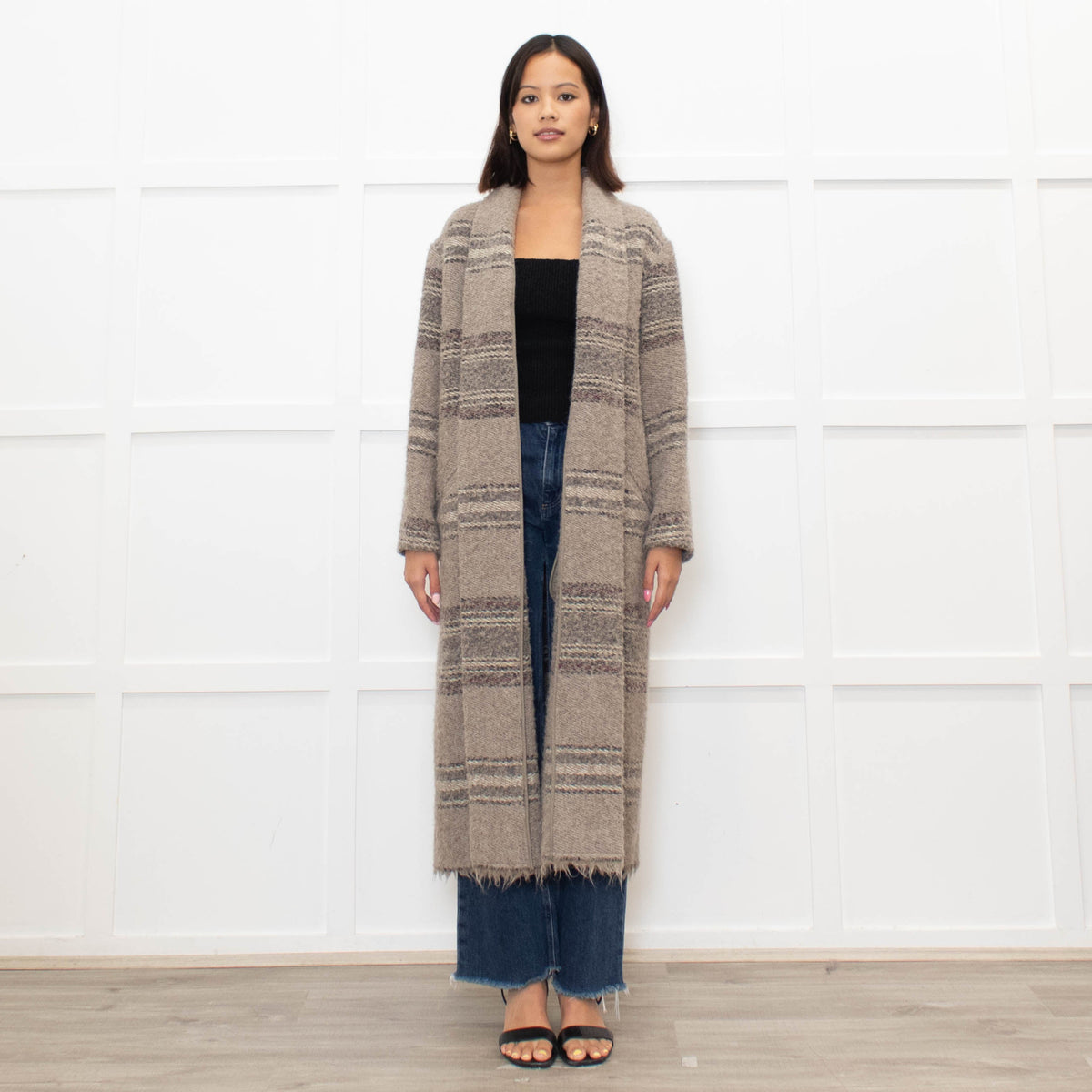 Isabel Marant Etoile Brown Woven Wool Coat