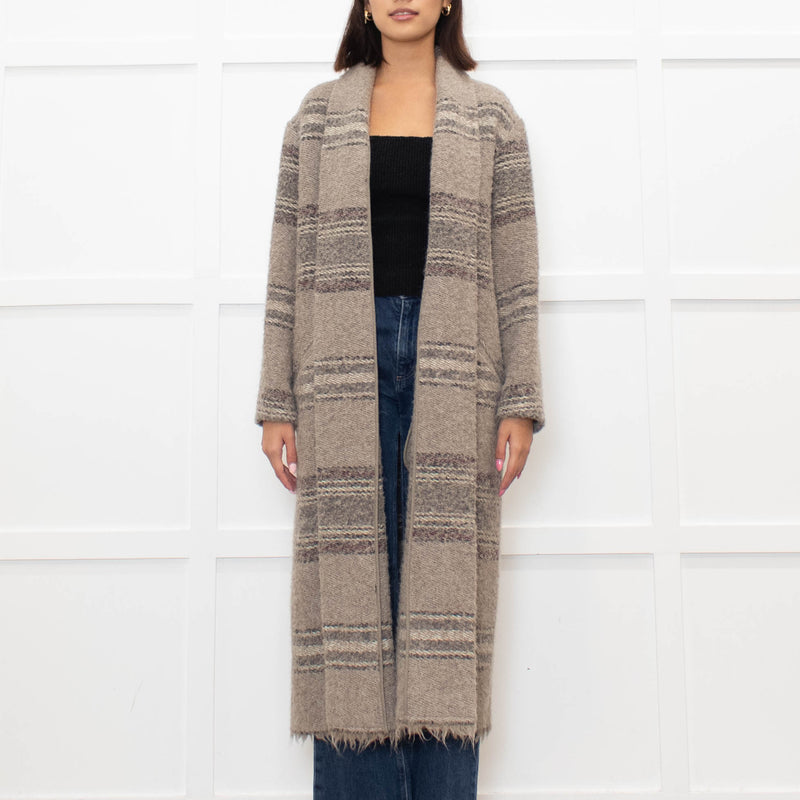 Isabel Marant Etoile Brown Woven Wool Coat