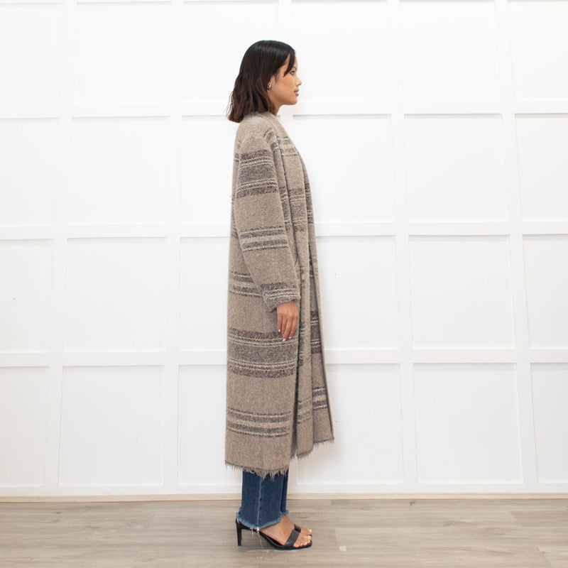 Isabel Marant Etoile Brown Woven Wool Coat