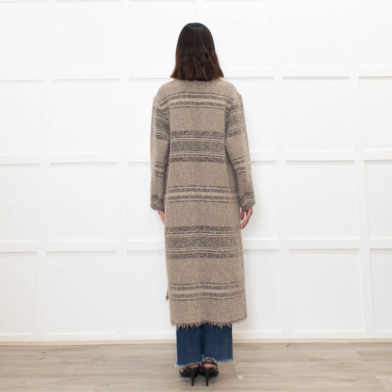 Isabel Marant Etoile Brown Woven Wool Coat
