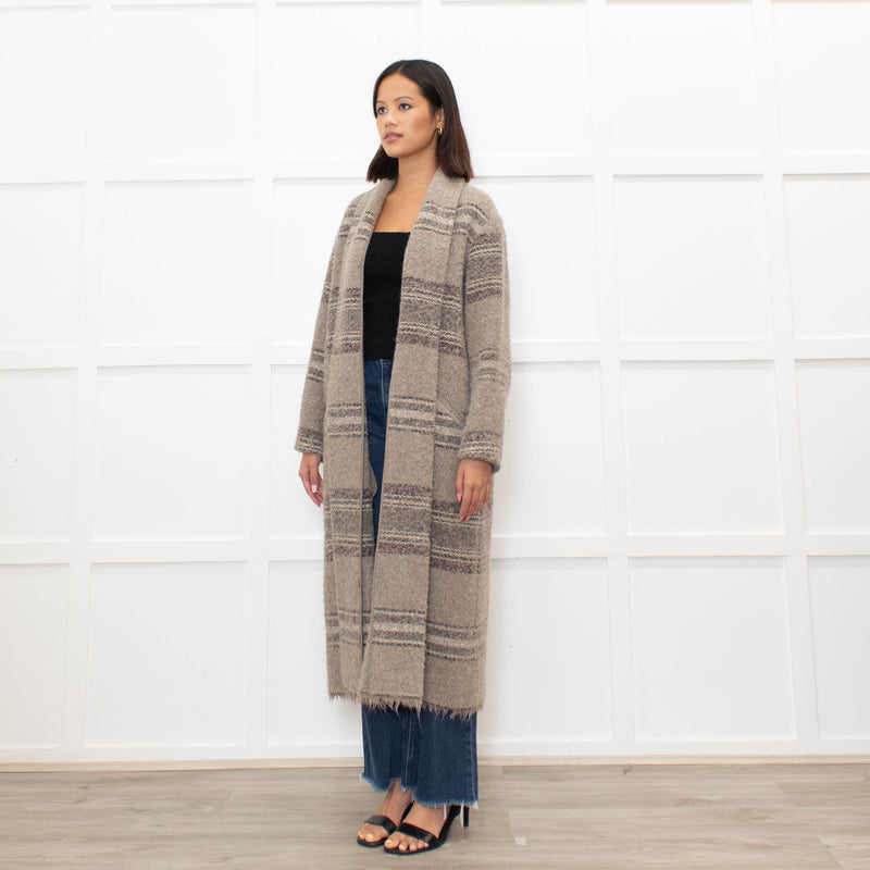 Isabel Marant Etoile Brown Woven Wool Coat