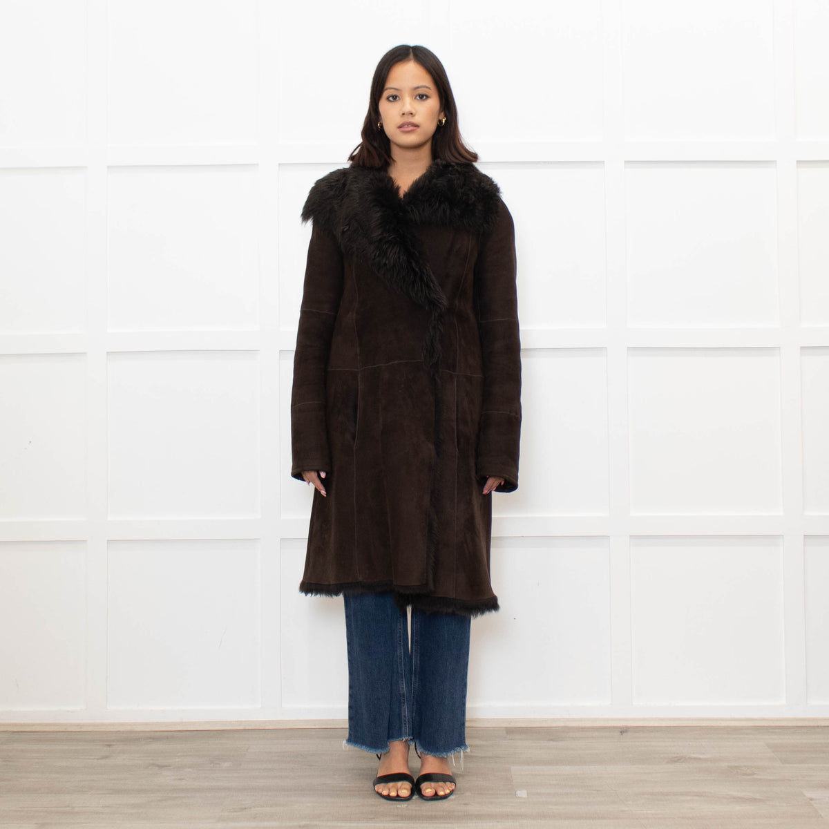 Joseph Brown Shearling Coat
